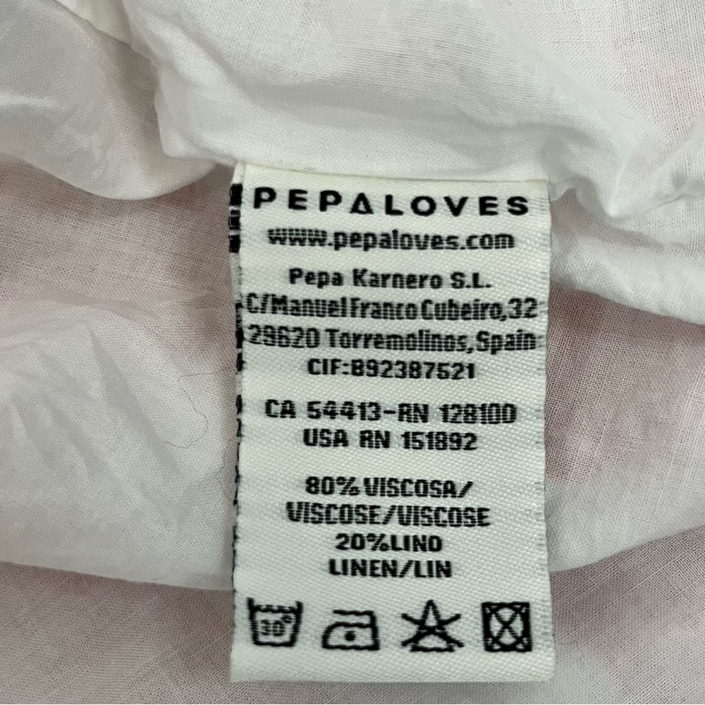 Pepaloves Pink White Stripe Linen Blend Open Front Blazer Jacket M - Picture 8 of 10